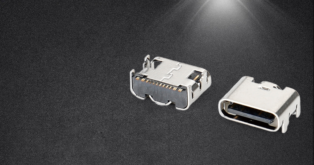 TYPE-C 6PIN板上型 L-6.5mm四腳插板